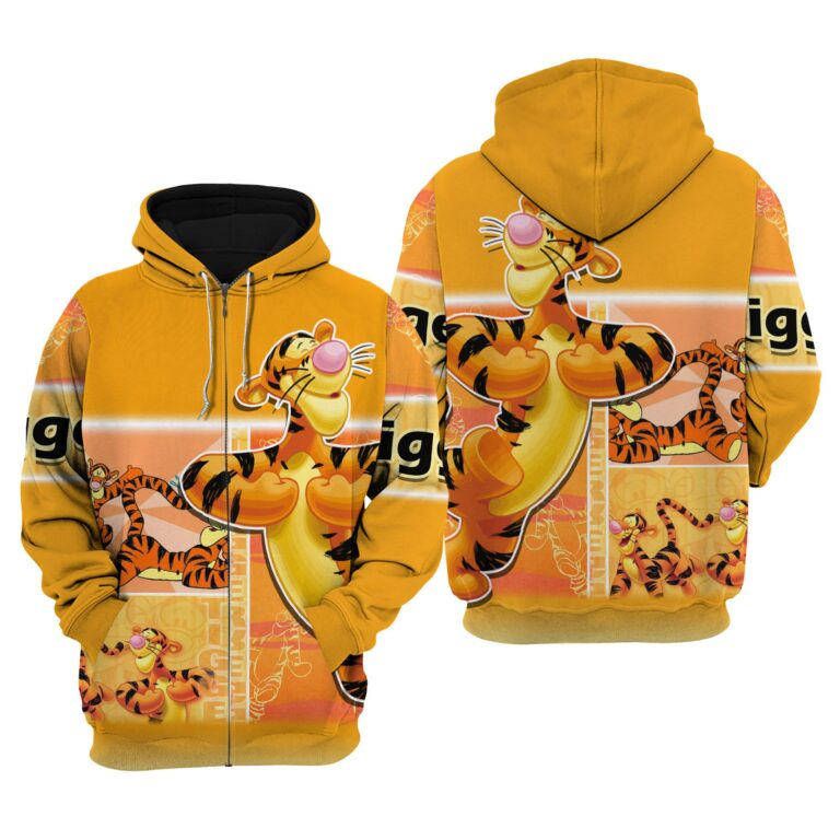 Tigger Winnie The Pooh Lover Zip Hoodie 3d - Goamazingstyle